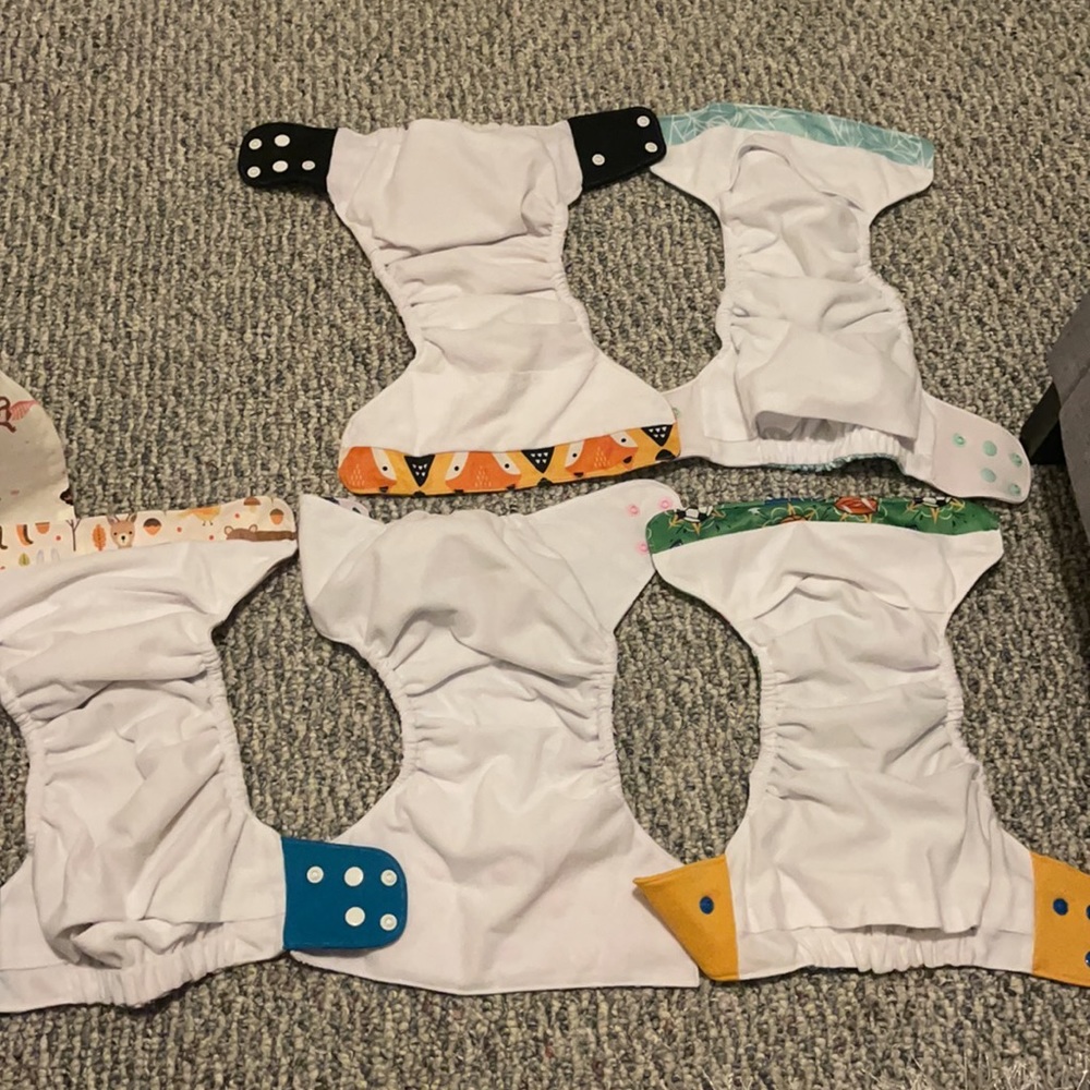 5 pocket diapers with open ends on both sides